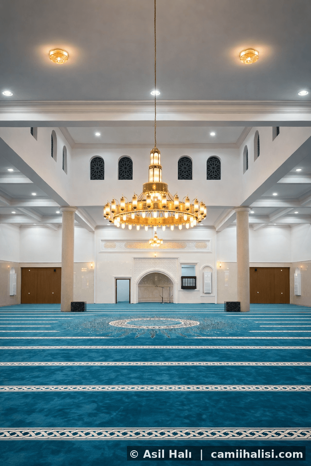 Göbekli polipropilen cami halısı — polipropilen göbek desenli model