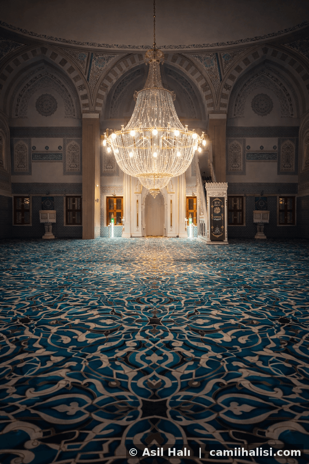 Özel desen Axminster cami halısı — el tezgahı kalitesinde özel üretim