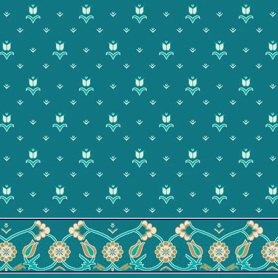 Saflı cami halısı S101 desen Koyu Çini renk